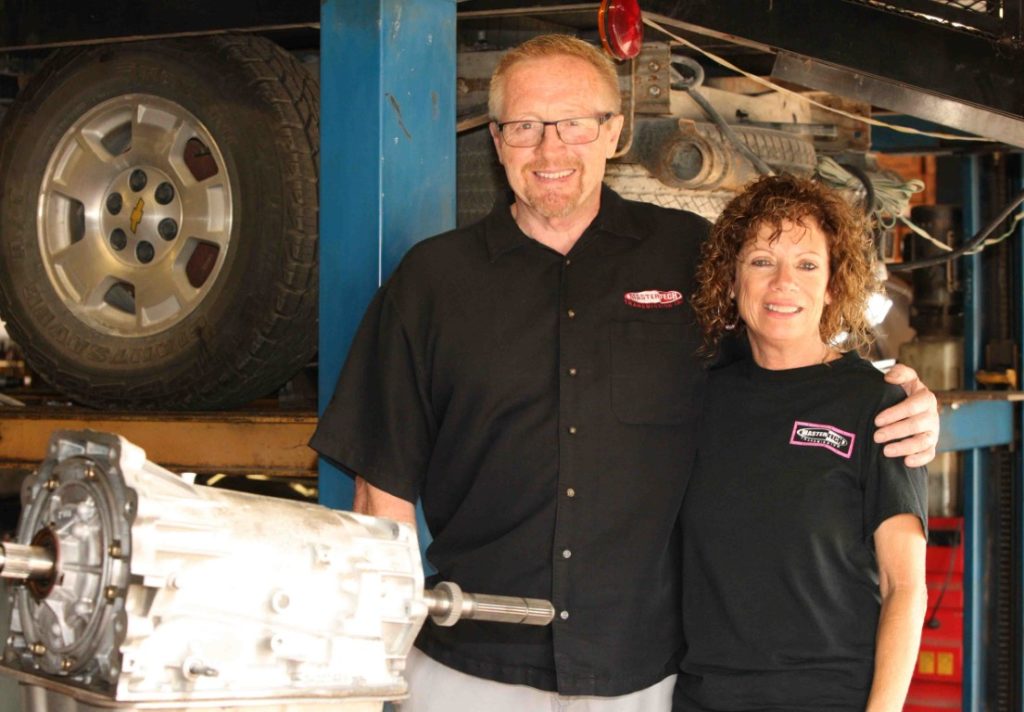 Michael and Cheryl, owners of transmission repair shop in Wichita