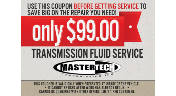 Transmission Fluid Service $99 discount coupon